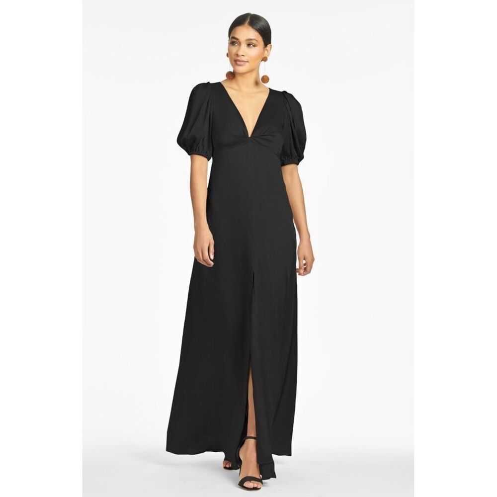 Sachin &‎ Babi NWT Alli Silhouette Short Sleeve Gown in Black Size 4 MSRP $285
